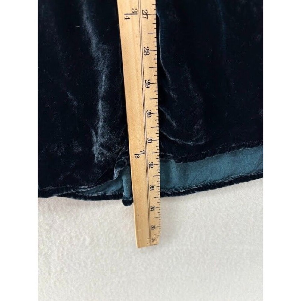 Coldwater Creek Size 2X Crushed Velvet Button Down Tunic with Pockets Navy Blue - Picture 4 of 7